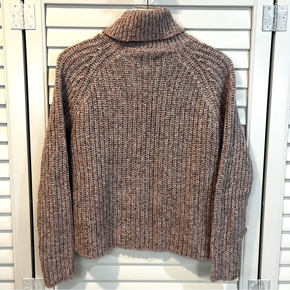 Abercrombie & Fitch Chunky Knit Sweater Heathered Pink